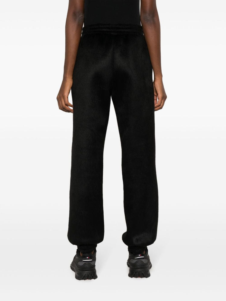 logo-embroidered tapered-leg trousers