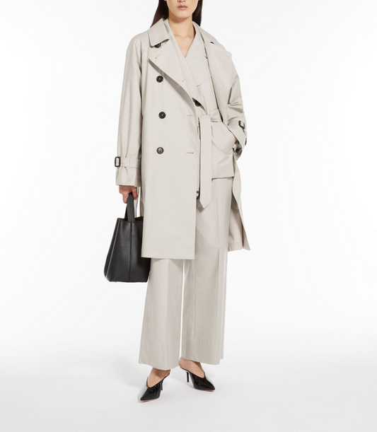 TiTrench double-breasted trench coat in water-repellent twill