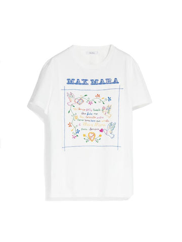 MAX MARA Embroidered cotton T-shirt