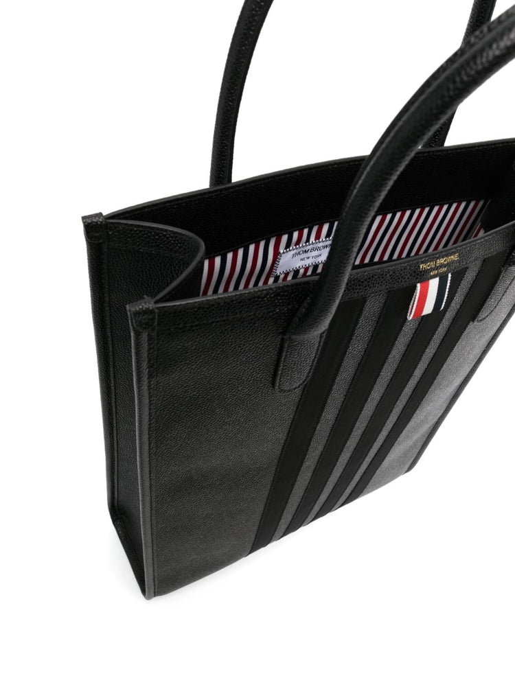 4-Bar leather tote bag
