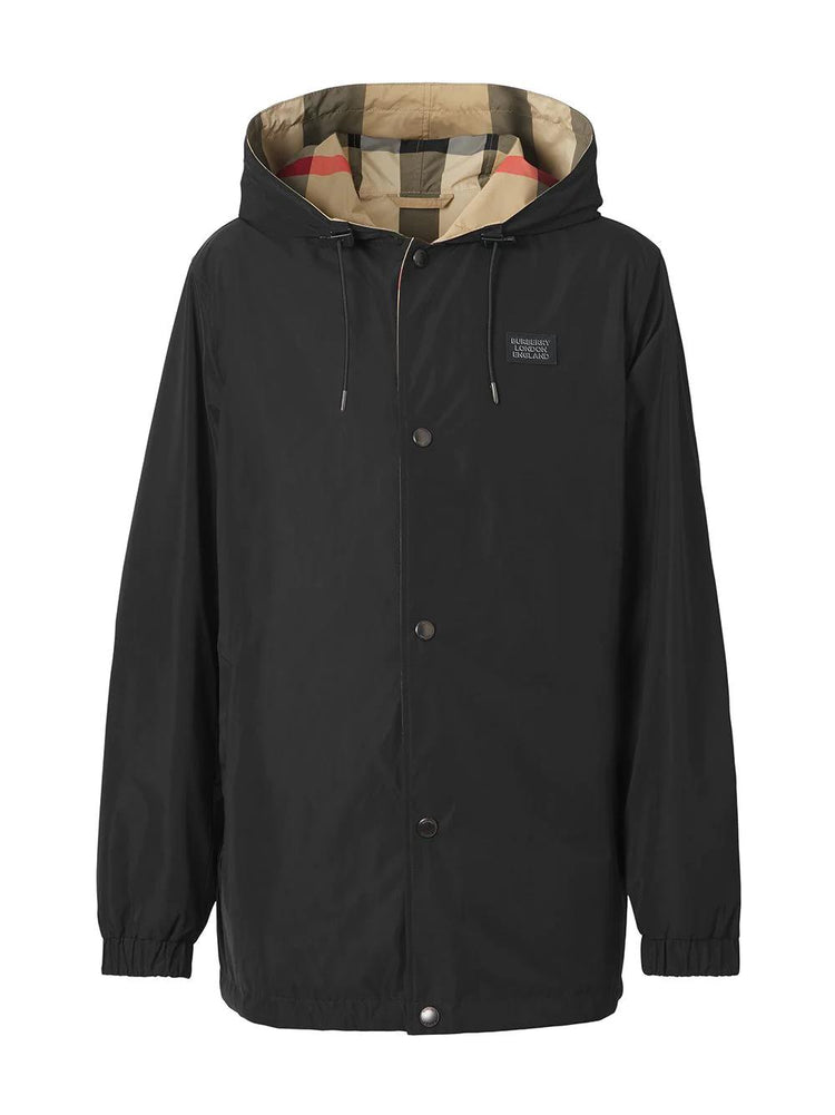 BURBERRY  reversible check hooded jacket