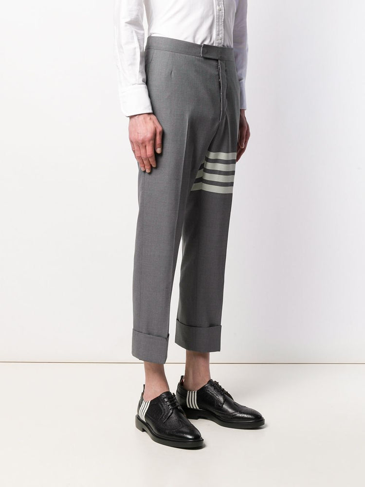 cropped 4-Bar Stripe wool trousers
