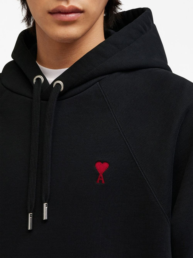 logo-embroidered organic-cotton hoodie