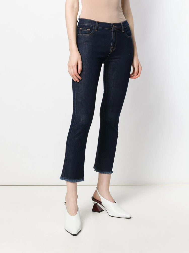 L'AUTRE CHOSE cropped slim-fit jeans