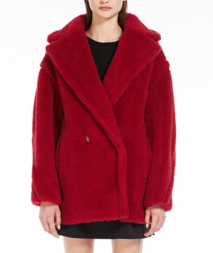 Fris Teddy Bear Icon Coat short in alpaca and wool