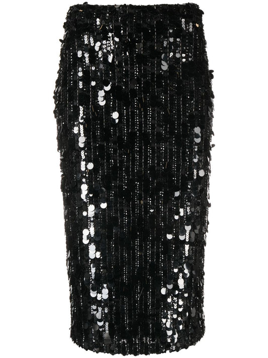 sequin-embellished pencil skirt