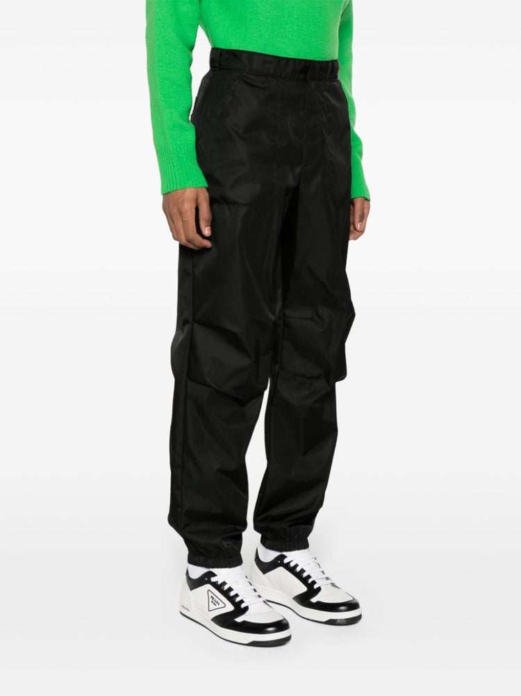 mid-rise tapered-leg trousers