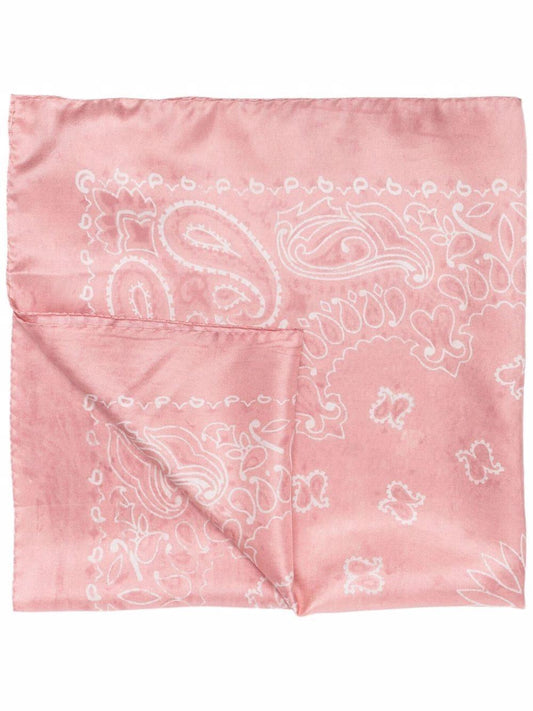 bandana-print silk scarf