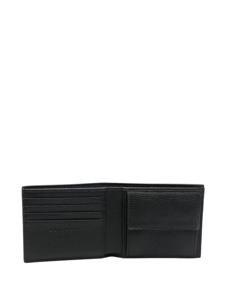 logo-print folded wallet