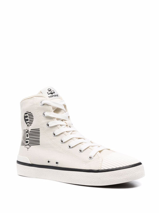 ISABEL MARANT logo-print lace-up sneakers