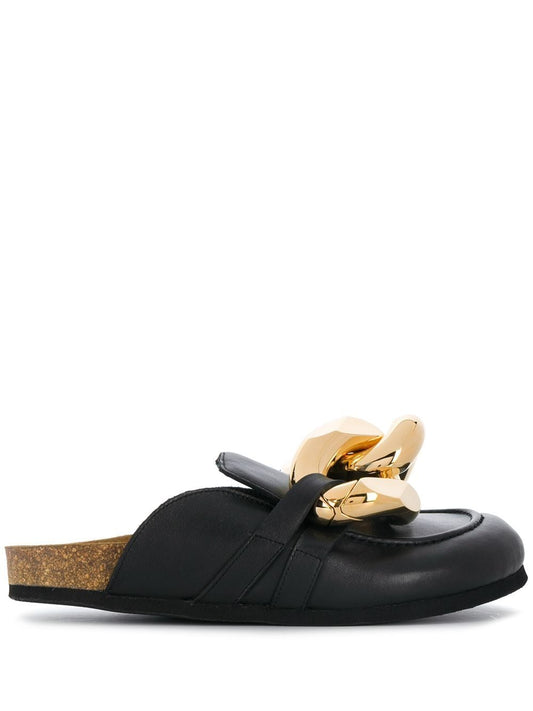 Chain loafer mules