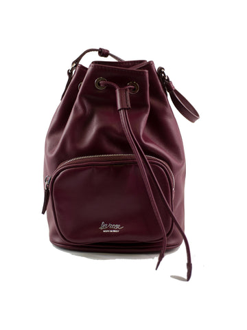 LA ROSE leather satchel bag cherise