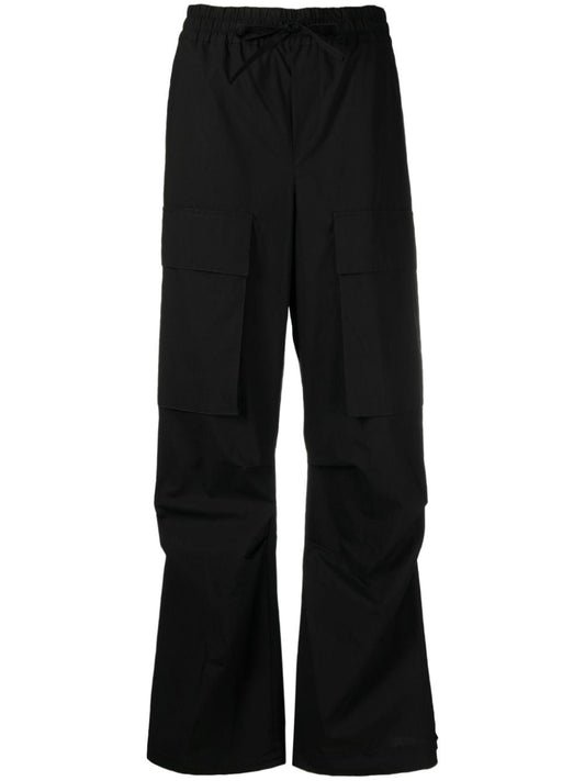 straight-leg cotton cargo trouser