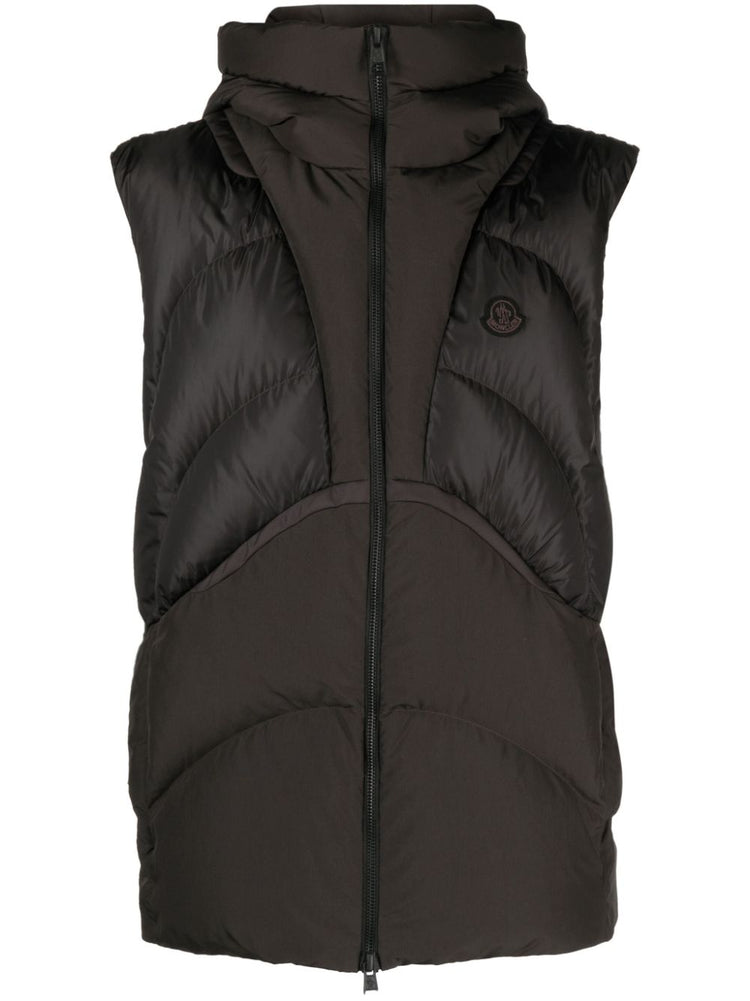 quilted hooded gilet