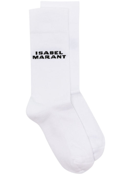 logo-intarsia socks