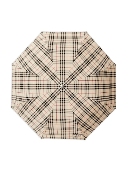 Vintage-Check folding umbrella