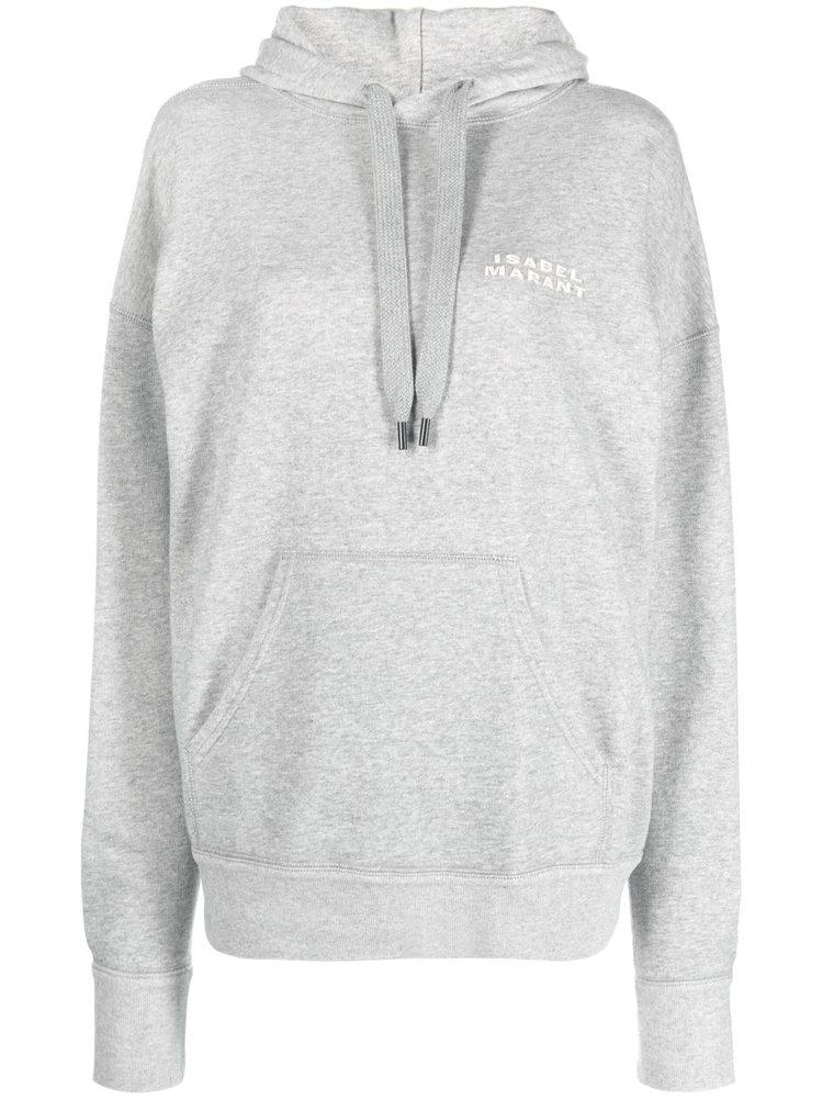relaxed-fit logo-print hoodie