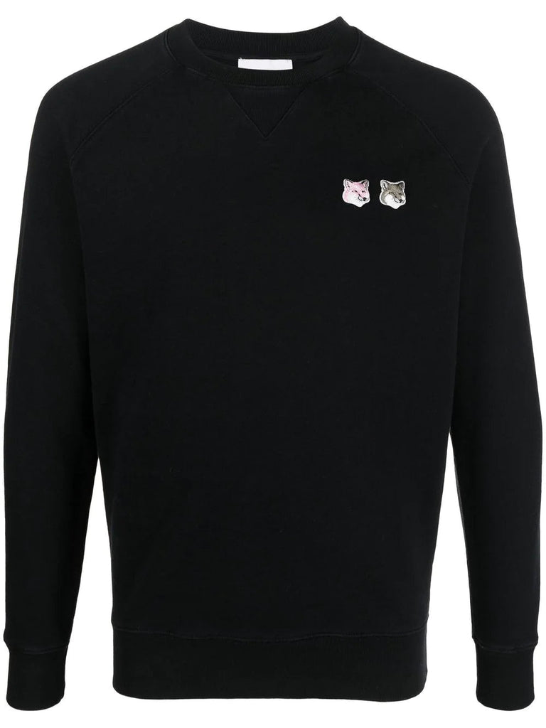 MAISON KITSUNÉ Fox Head logo-patch fleece sweatshirt