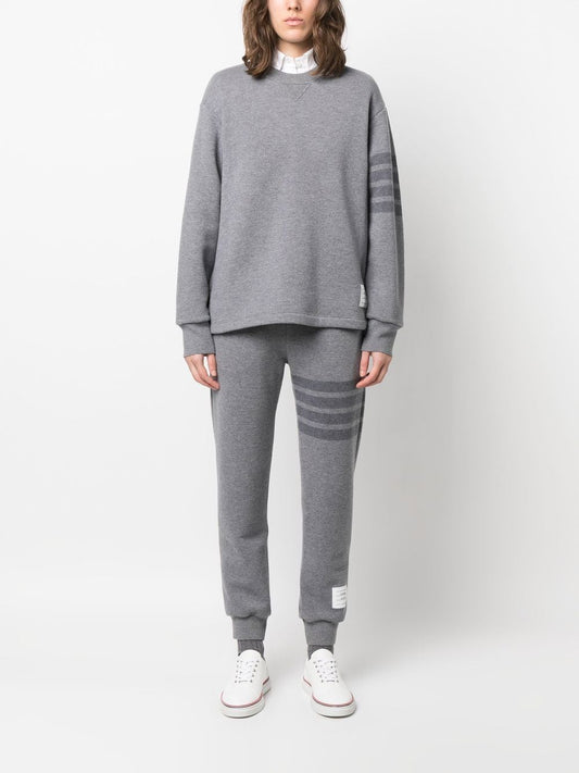 THOM BROWNE knitted side-stripe track pants