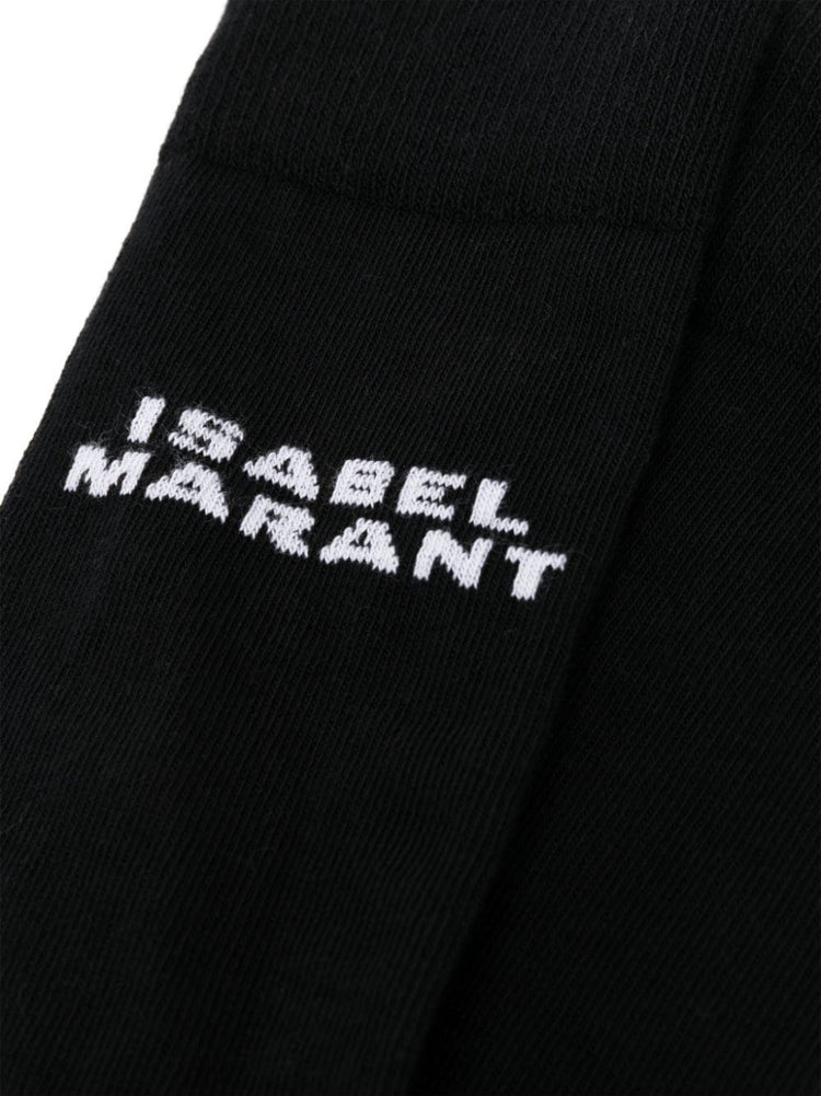 logo-intarsia knitted socks