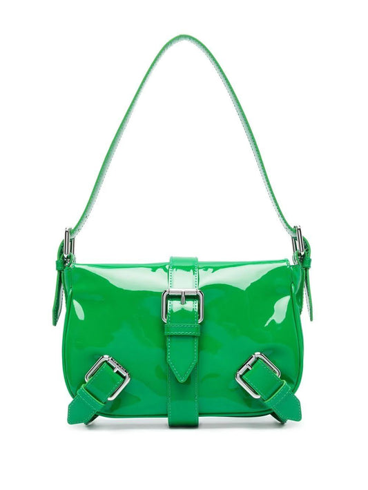 BY FAR Murphy patent-leather shoulder bag