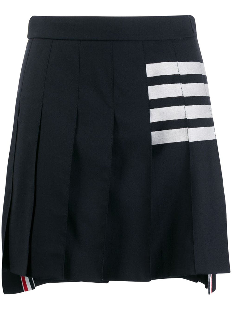 4-Bar pleated miniskirt