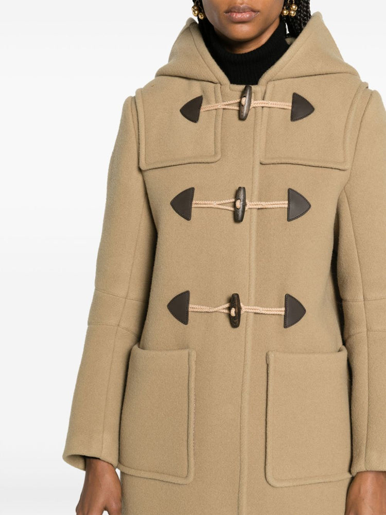 hooded wool coat