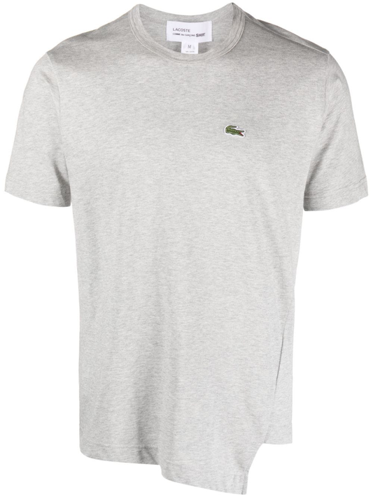 x Lacoste logo-patch asymmetric T-shirt