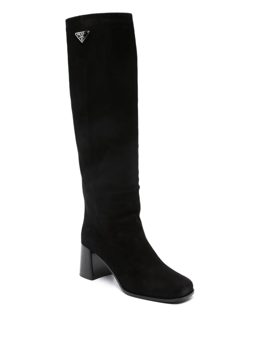 suede knee-length boots
