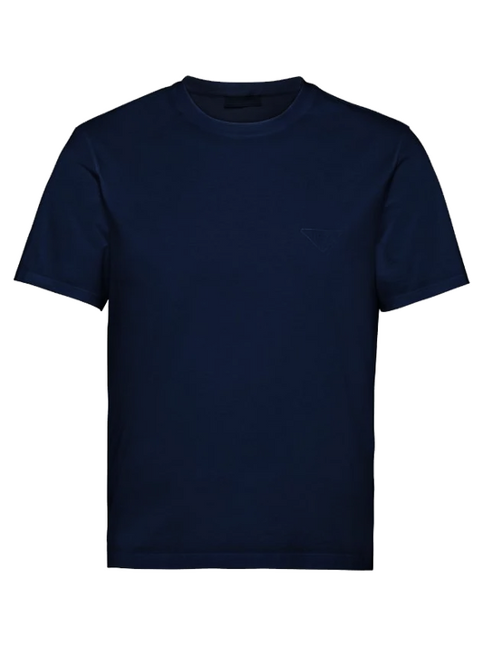 PRADA cotton jersey crewneck t-shirt dark blue