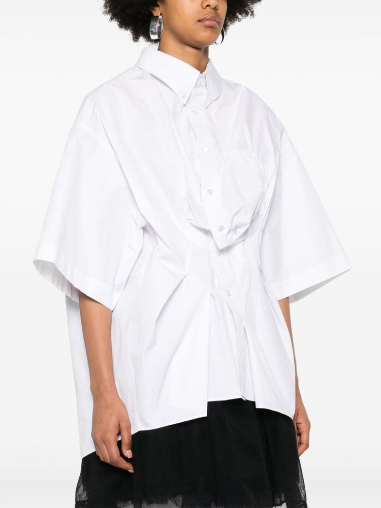 creased poplin fitted shirt