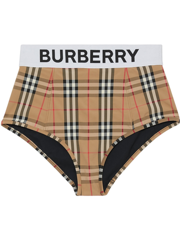 BURBERRY Logo Tape Vintage Check bikini bottoms