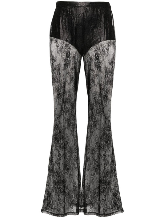 laminated-lace trousers