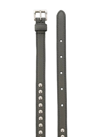 PRADA Stud detail belt grey