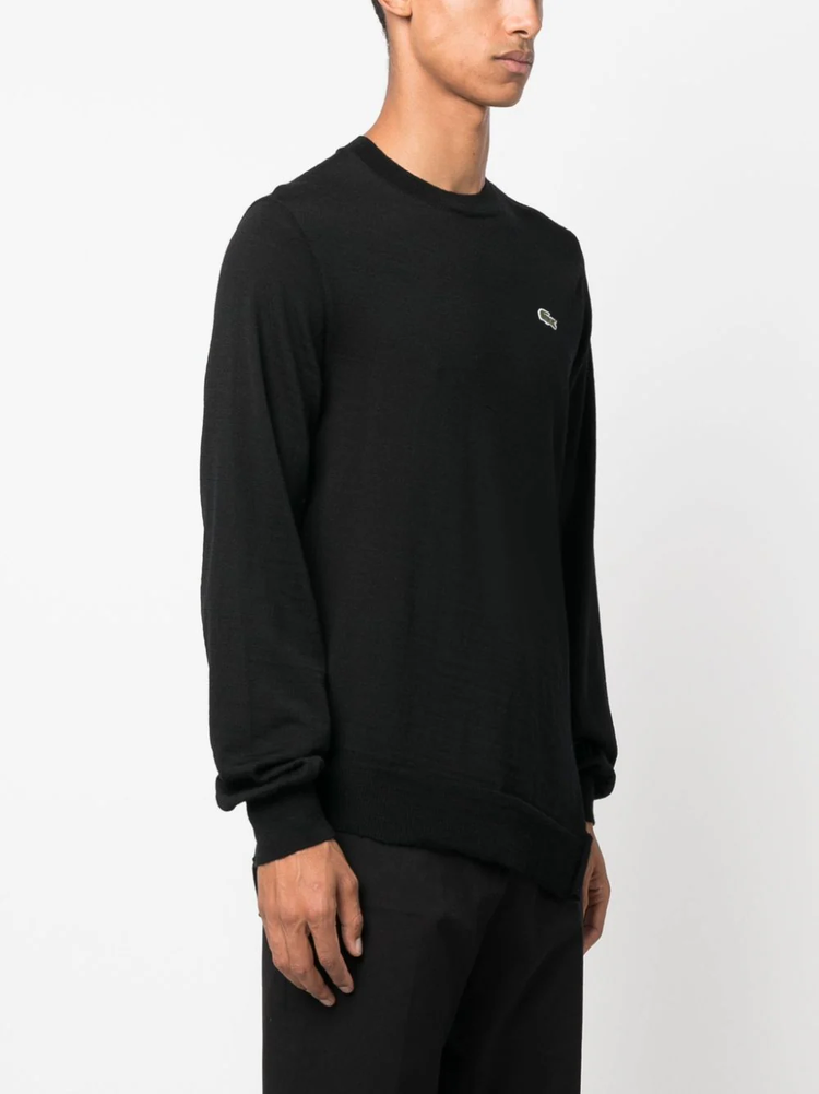 x Lacoste logo-embroidered wool jumper