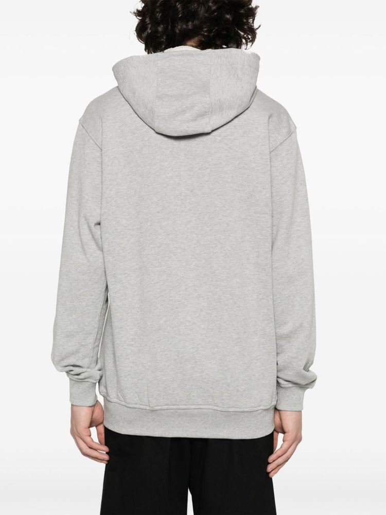 graphic-print zipped hoodie
