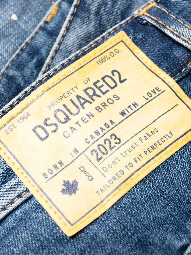 DSQUARED2 distressed-effect patchwork jeans