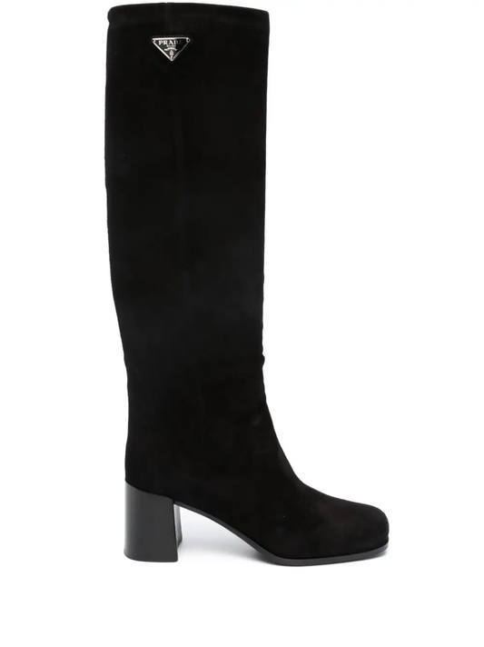 suede knee-length boots