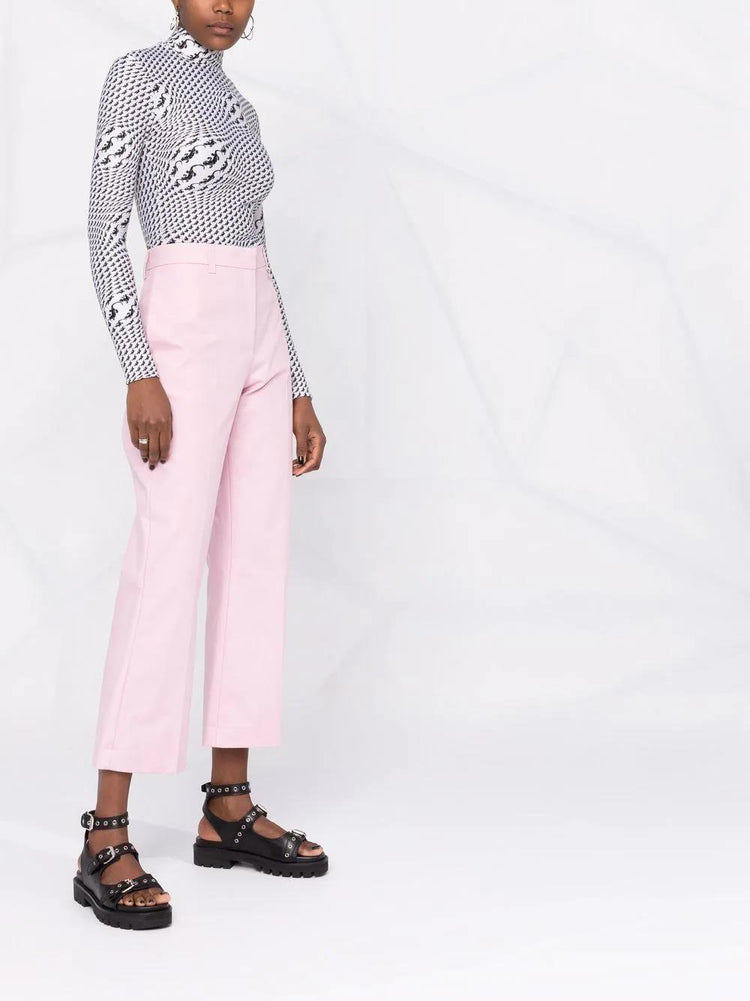 MSGM pressed-crease cotton tailored trousers