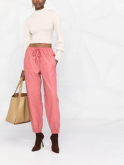 STELLA McCARTNEY faux-leather tapered trousers