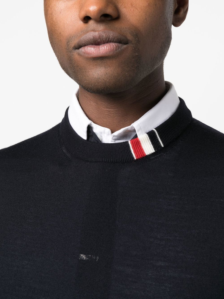 THOM BROWNE jersey knit crew-neck pullover