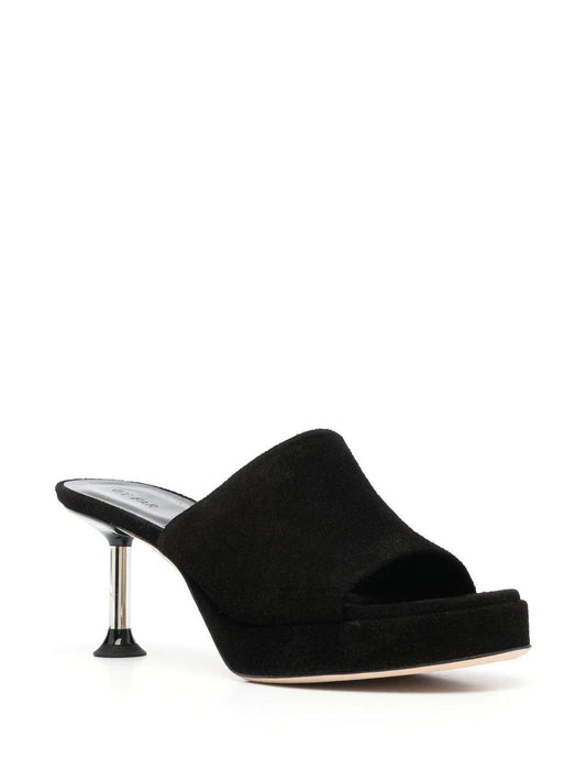 BY FAR Cala suede mules