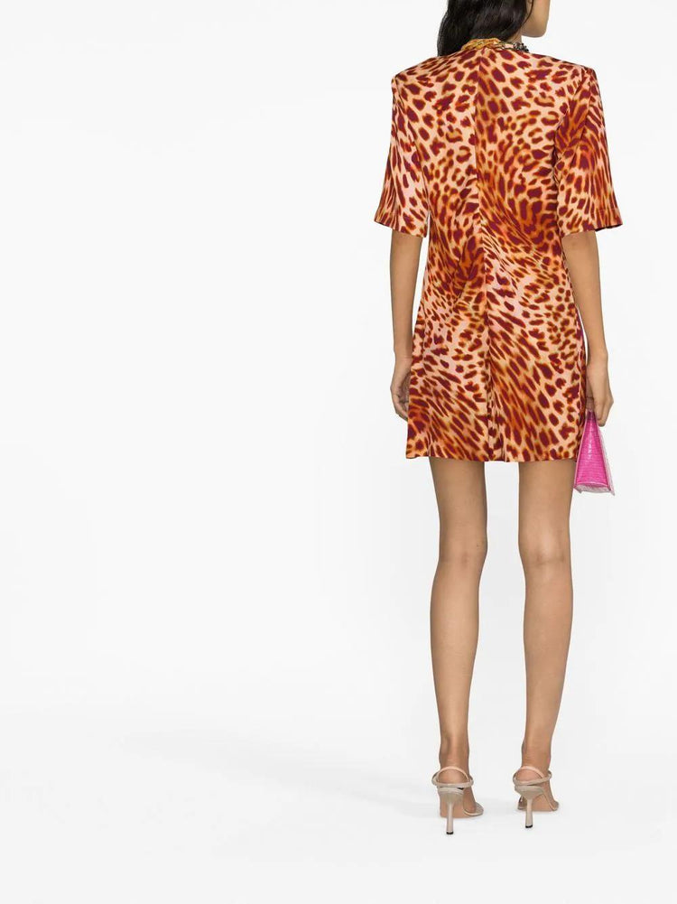 STELLA McCARTNEY leopard-print mini dress feminine