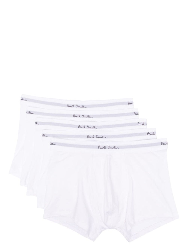 logo-print organic cotton boxers (pack of five)