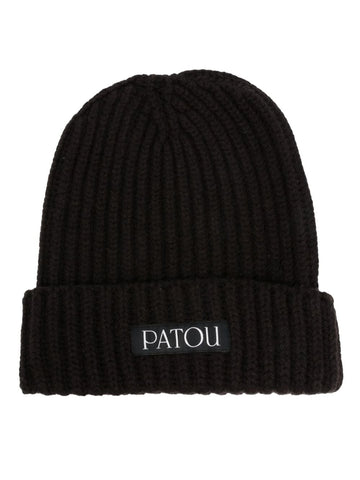 PATOU embroidered-logo beanie hat