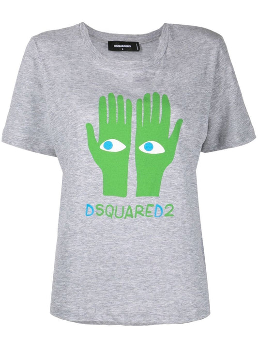 DSQUARED2 logo-print detail t-shirt