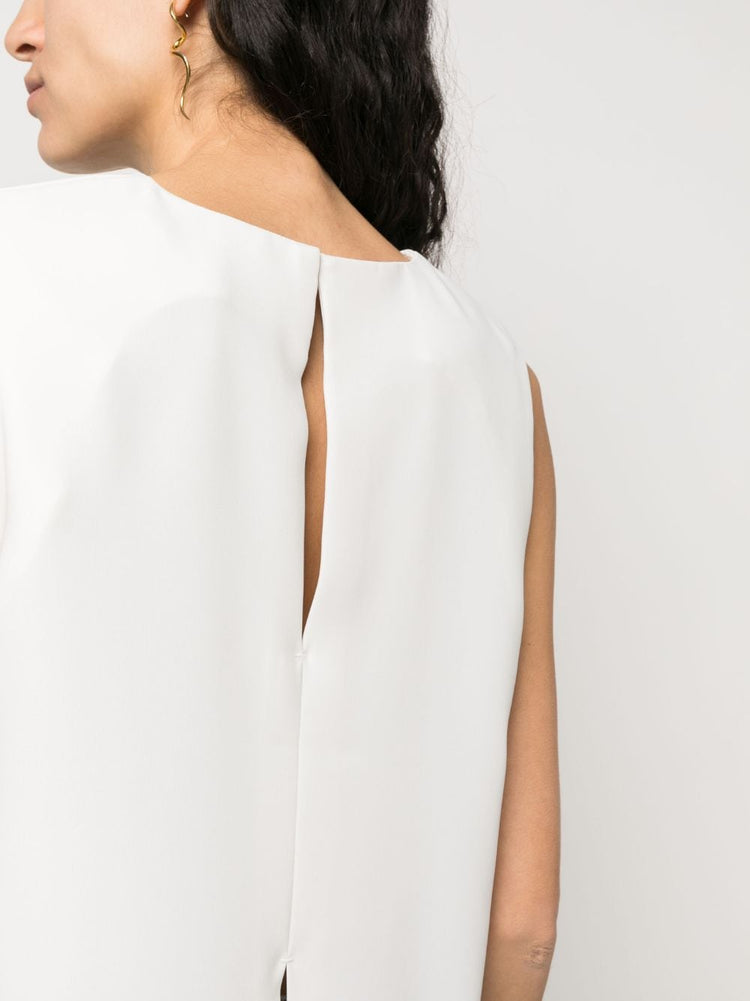 keyhole-detail sleeveless blouse