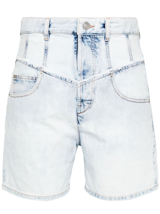 frayed-detail denim shorts