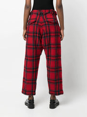 COMME DES GARÇONS check-pattern cropped trousers
