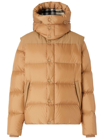 Burberry detachable-sleeves hooded puffer jacket